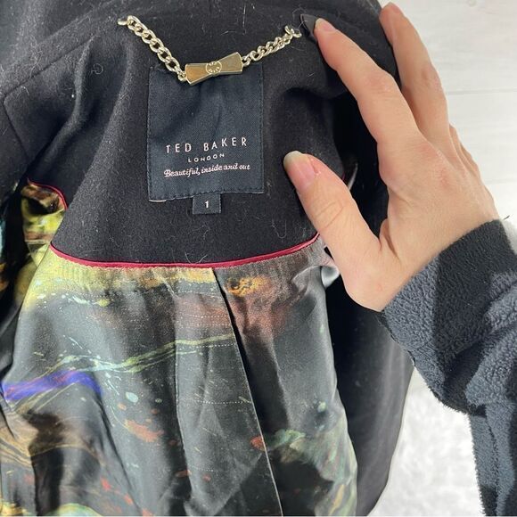 Ted Baker London Matild Cashmere Wool Short Wrap Coat - Picture 10 of 12